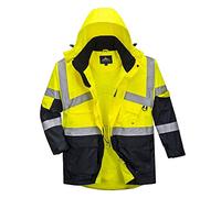Portwest S760 Parka Bicolore Respirant Hi-Vis Jaune/Marine, M