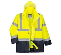Portwest S768 Parka Bicolore Executive 5-en-1 Oxford 300D Résistant à L'eau
