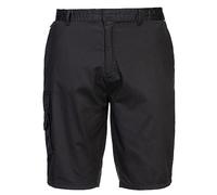 Portwest Shorts de travail S790 – Confort haute performance pour hommes Noir XXL