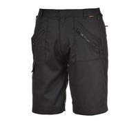 Portwest S889 Shorts de Sécurité de Travail Élastiqués Action Noir, L