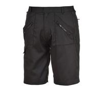 Portwest Shorts de sécurité de travail S889 Action Élastiqués Noir M