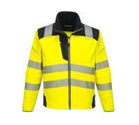 Portwest Softshell Haute-Visibilité PW3, Couleur: Jaune/Noir, Taille: S, T402YBRS