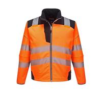Portwest Softshell Haute-Visibilité PW3, Couleur: Orange/Noir, Taille: S, T402OBRS