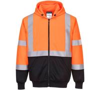 Portwest - Sweat Hi-vis Bicolore Zippé à Capuche Couleur : Orange/noir Taille L