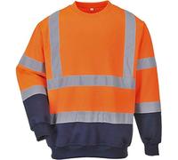 Portwest Sweatshirt bicolore HiVis B306 Orange/Marine Taille XL