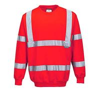 Portwest Sweatshirt Haute Visibilité, Couleur: Rouge, Taille: XL, B303RERXL