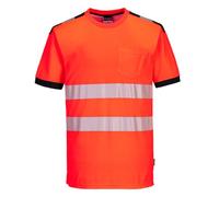 PORTWEST T-Shirt HV PW3 Rouge/Noir 3XL - Vêtements haute visibilité