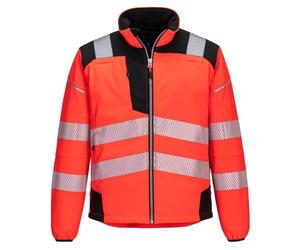 Portwest T402 Softshell Haute-Visibilité PW3 Rouge/noir - Taille 4XL