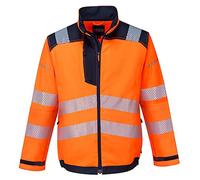 Portwest T500 PW3 Veste de Travail Haute Visibilité Orange/Marine, L