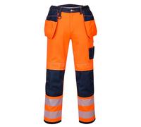 Portwest T501 Pantalon HV PW3 poches flottantes Orange/Marine Sh - Taille 36 - Court