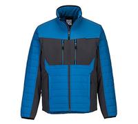 Portwest T752 Hybrid WX3 Baffle Jacket Lightweight Water Resistant Insulated Outdoor Softshell Windproof Coat Leisure Workwear, Metal Grey, Small