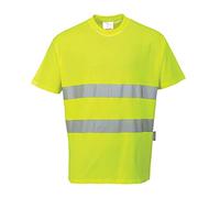 Portwest Tee-shirt confort coton, Couleur: Jaune, Taille: XXL, S172YERXXL