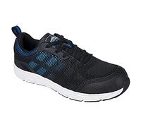 Portwest Tennis TOVE Steelite S1P, Couleur: Noir/Bleu, Taille: 36, FT15BKB36
