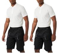 Portwest Texo Short de Sécurité Contraste Noir, M (Lot de 2)