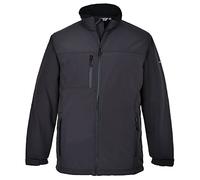 Portwest TK50 Blouson Softshell 2 Poches Latérales Zippées Doublure Polaire | Gris, M, UPF 50+, Polyester, Coupe Ample, Résistant à L'eau, Lavable en Machine, Finition Déperlante sur le Tissu, Respirant