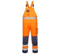 Portwest Dijon TX52ONRXL Bavoir et Bretelles Haute visibilité Orange/Bleu Marine Taille XL