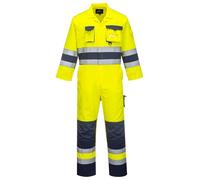 Portwest Combinaison de travail TX55 Nantes – Haute visibilité Classe 3 Jaune/Marine XL