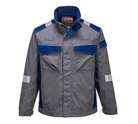 Portwest Veste Bizflame Ultra Bicolore, Couleur: Gris, Taille: L, FR08GRRL