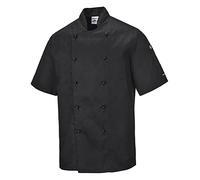 Portwest Veste cuisine Kent, Couleur: Noir, Taille: XS, C734BKRXS