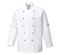 Portwest Veste de cuisine Somerset, Couleur: Blanc, Taille: XS, C834WHRXS