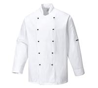 Portwest Veste de cuisine Somerset, Couleur: Blanc, Taille: XXS, C834WHRXXS