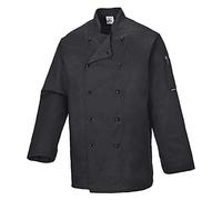 Portwest Veste de cuisine Somerset, Couleur: Noir, Taille: L, C834BKRL