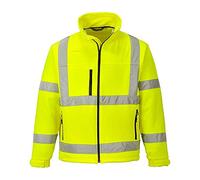 Portwest Veste softshell Classic Hi-Vis (3 couches), Couleur: Jaune, Taille: XL, S424YERXL