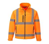 Portwest Veste softshell Classic Hi-Vis (3 couches), Couleur: Orange, Taille: XL, S424ORRXL