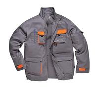 Portwest - Veste Texo Travail Multiples Poches Poche Carte identification Détachable Anneau en D - L, Anthracite
