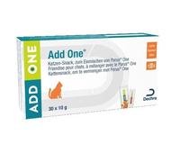 Porus Add One | Saveur Crème de Saumon | 30 x 10 g | Complément Alimentaire pour Chats | Délicieuse friandise pour mélanger avec Porus One