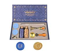 PORXFLY Lot de 2 Tampons de Cire Pour la Lettre O, kit de Tampons de Cire Pour L'alphabet Initial, Boîte Cadeau Vintage, Tampons de la Série des Lettres A à Z Pour les Invitations de Mariage (O)