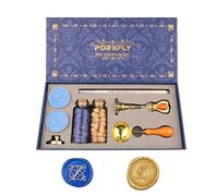 PORXFLY Lot de 2 Tampons de Cire Pour la Lettre Z, kit de Tampons de Cire Pour L'alphabet Initial, Boîte Cadeau Vintage, Tampons de la Série des Lettres A à Z Pour les Invitations de Mariage (Z)