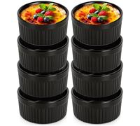 Porzellan-Auflaufförmchen, schwarz, 260 ml, 8 Stück