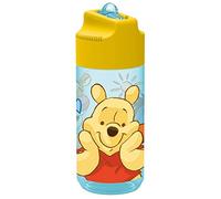 Pos 27291 Gourde Winnie l'ourson avec paille rabattable Transparent 430 ml