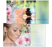 POS BON - 100 bons cadeaux à remplir - formulaires imprimés pour des instituts de beauté KS1233F-100-V1