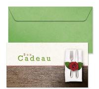 POS BON - 25 bons cadeaux à remplir avec enveloppe - formulaires imprimés pour restaurants, auberges G12020F-1-25-V1