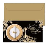 POS BON - 25 bons cadeaux à remplir avec enveloppe - formulaires imprimés pour restaurants, auberges G1292F-1-25-V1