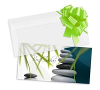 POS BON - 25 bons cadeaux à remplir avec enveloppe/nœud ruban - formulaires imprimés pour des esthéticiennes entreprises MA9251F-2-25-V2