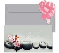 POS BON - 25 bons cadeaux à remplir avec enveloppe/nœud ruban - formulaires imprimés pour le massage et d'autres entreprises MA1257F2-25-V1