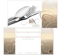 POS BON - 25 bons cadeaux à remplir - formulaires imprimés pour des restaurants G1260F-25-V1