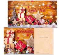 POS BON - 25 bons cadeaux à remplir - formulaires imprimés pour Noël X1296F-25-V1