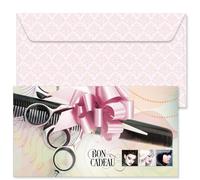 POS BON - 50 bons cadeaux à remplir avec enveloppe - formulaires imprimés pour des salons de coiffure K1267F1-50-V1