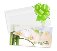 POS BON - 50 formulaires pour créer vos propres bons cadeaux avec enveloppe/nœuds ruban pour le bien-être et d'autres entreprises U9243F-2-50