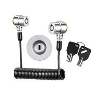 POS VALLEY Cable Antivol PC - Cable de Sécurité avec Clés & Double Verrou Kensington - Cordon Spirale Rétractable en Acier - Ordinateur, Téléphone, Tablette, Appareils Électroniques - 150 CM