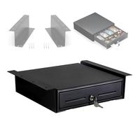 POS VALLEY Support de montage pour caisse à monnaie - 2 rails pour tiroir de 33 et 41 cm, montage facile, acier, support, tiroir-caisse (cassette 330 + supports, centimètres)