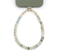 Posadina Chaîne de Téléphone en Pierre Naturelle, Bracelet Porte-Phone en Perles de Lithothérapie, Dragonne de Téléphone Faite à la Main avec Anneau d'Attache