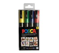 Posca 153544133 Marqueur - Jaune/Vert/Bleu/Rouge (Lot de 4)