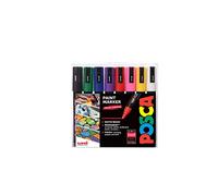 Posca Marqueurs peinture 153544843 - Encre à base d'eau, pointe ogive 2,5 mm - Lot de 8
