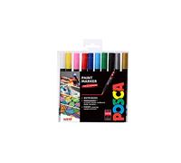Posca 153544849 Lot de 10 Marqueur peinture avec encre à base d'eau et pointe 0.1-10 mm