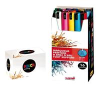 POSCA 16 Marqueurs Pointe Calibrée Extra-Fine